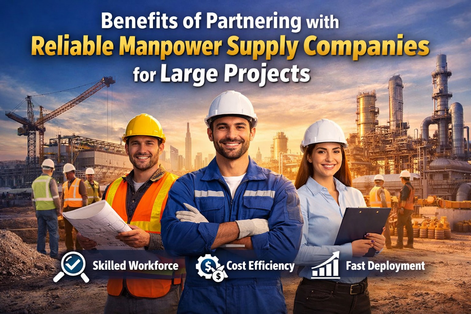 Benefits of Partnering with Reliable Manpower Supply Companies for Large Projects